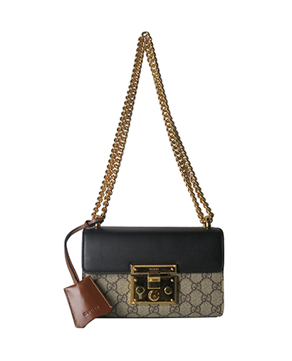 Padlock GG Supreme Shoulder Bag, front view